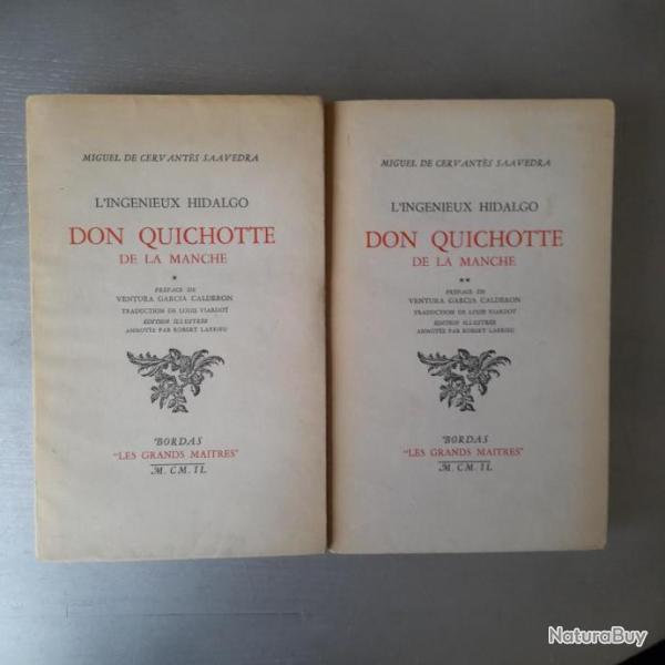 L'Ingnieux Hidalgo Don Quichotte de La Manche, Cervants. 2 tomes 1949