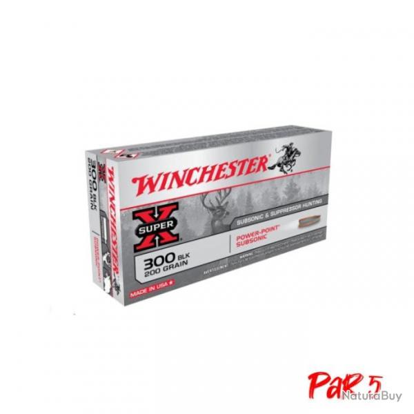 Cartouches Winchester Subsonic - 300BLK - Par 20 300 BLK / 200 gr / P - 300 BLK / 200 gr / Par 5