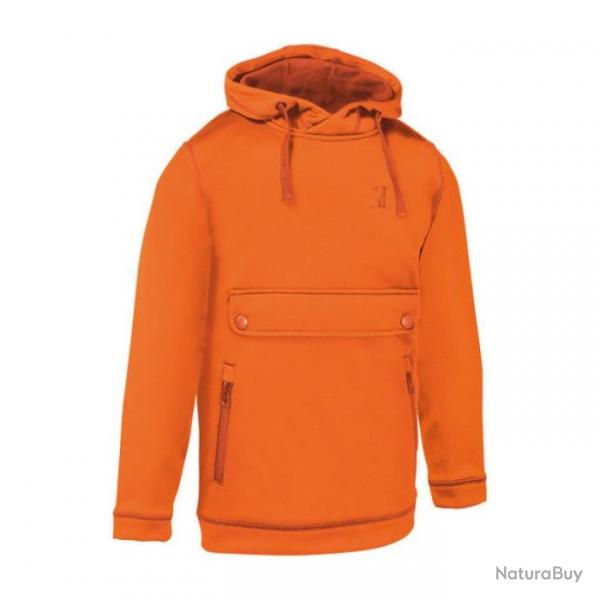 Sweatshirt enfant Percussion  capuche Orange