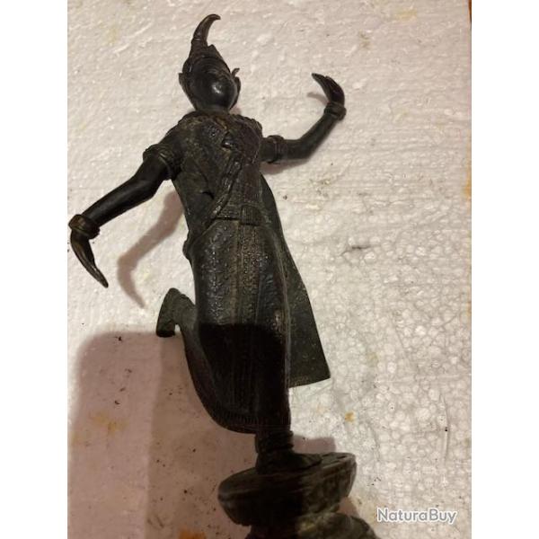 Jolie Statuette Thalandaise 19 me en bronze