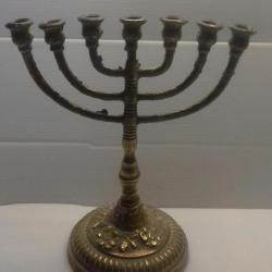 MENORAH 15cm chandelier religieux Israélite - vintage
