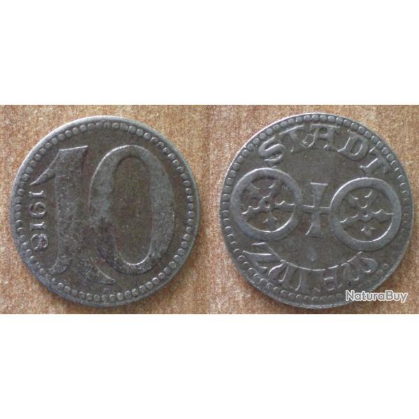 Allemagne Ville de Mainz 10 Pfennig 1918 Monnaie de Necessit Notgeld Mark