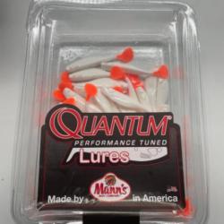 Lot de 50 leurres souples de pêche quantum paddle orange