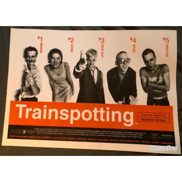 Affiche N2, poster, du Film TRAINSPOTTING 43 x 61 cm