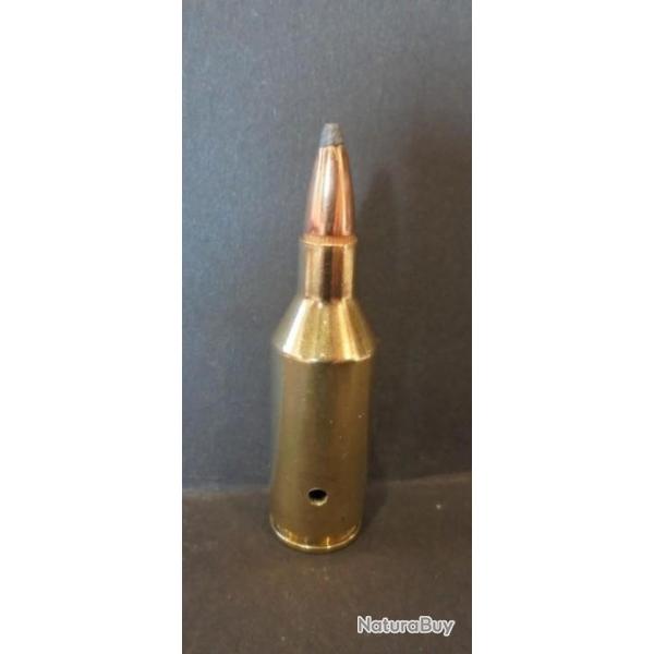 UNE CARTOUCHE CAL. 243 WSSM ( Winchester super short magnum ) NEUTRALISEE  .