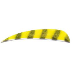 BUCK TRAIL - Plumes Naturelles Paraboliques 4" RH Barred BARRED NEON YELLOW