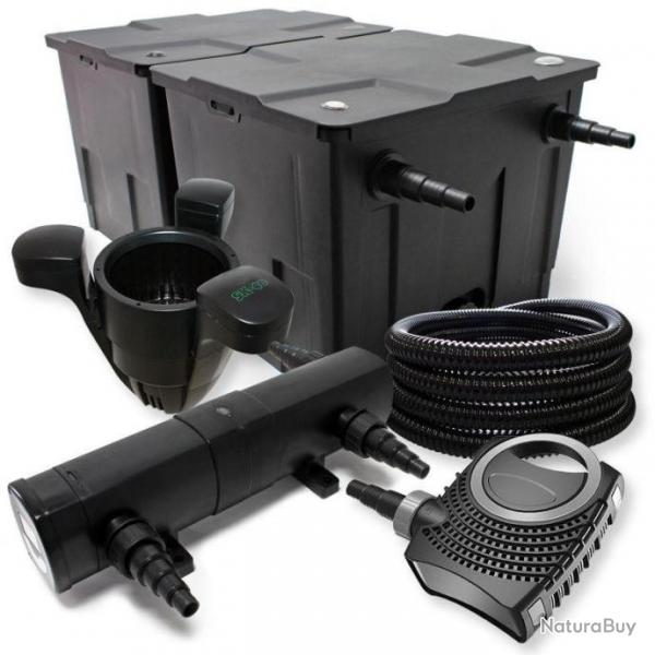 Kit de filtration avec Pond Filter 60000l, 24W UVC quip 0247 bassin54055