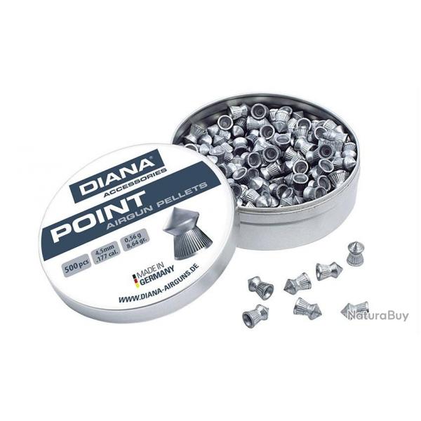 DTL24 - 500 PLOMBS POINTUS DIANA POINT CAL. 4,5MM