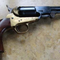 revolver cal 36 poudre noire canon rond patiné cowboy far west, mod 1851 fab Italie Pietta  AM 1984