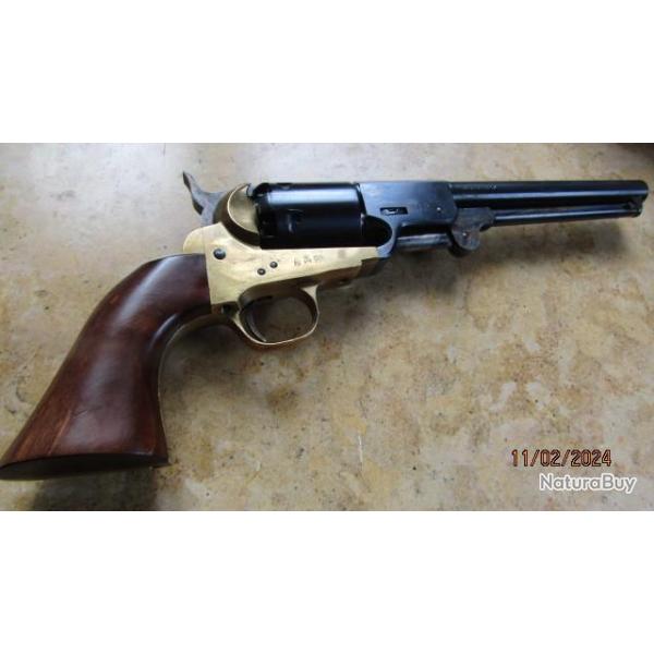 revolver cal 36 poudre noire canon rond patin cowboy far west, mod 1851 fab Italie Pietta  AM 1984