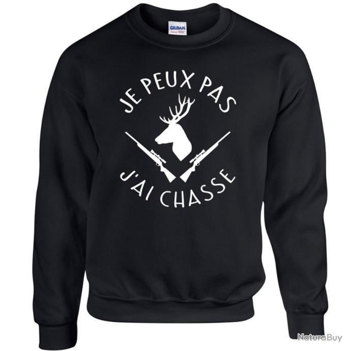 Sweat Vintage Femme Chasse Au Cerf - XL, Col Rond, Marron, Motif Buck, état Top
