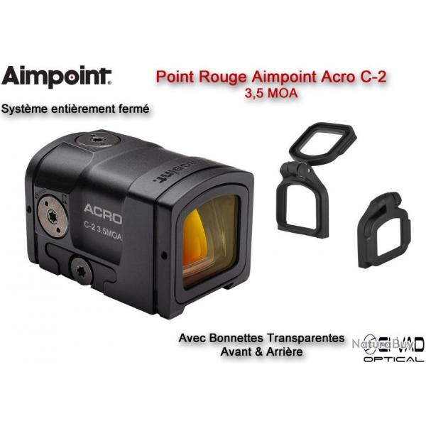 Point Rouge AIMPOINT ACRO C-2 - 3,5 MOA - avec Bonnettes Transparentes