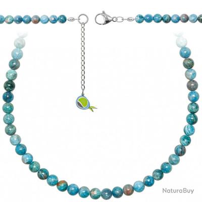 Collier 2 perles Hypersthène d'Égypte chaine en acier inoxydable