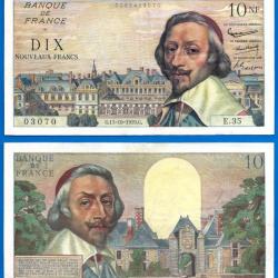 France 10 Nouveaux Francs 1959 Richelieu Billet Franc Frcs Frc Frs