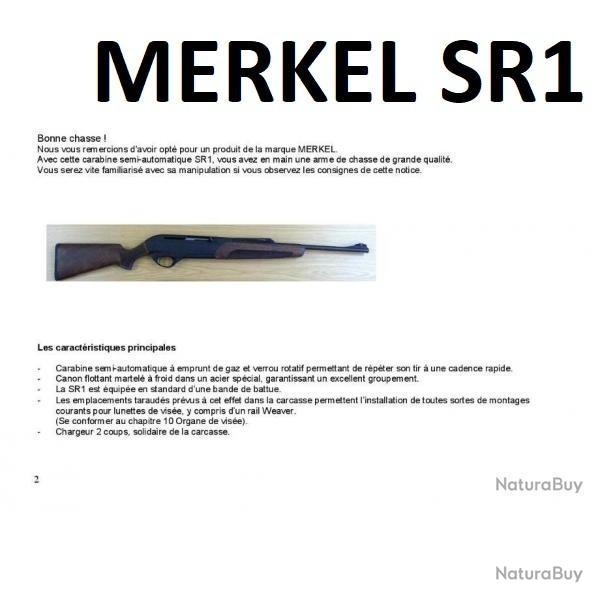 notice MERKEL SR1 STANDARD en FRANCAIS (envoi par mail) - VENDU PAR JEPERCUTE (m1870)