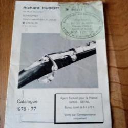Livret de vente de Pièces Détachées d'armes Catalogue 1976-77 R.Hubert