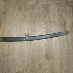 Fourreau en cuir de sabre second empire