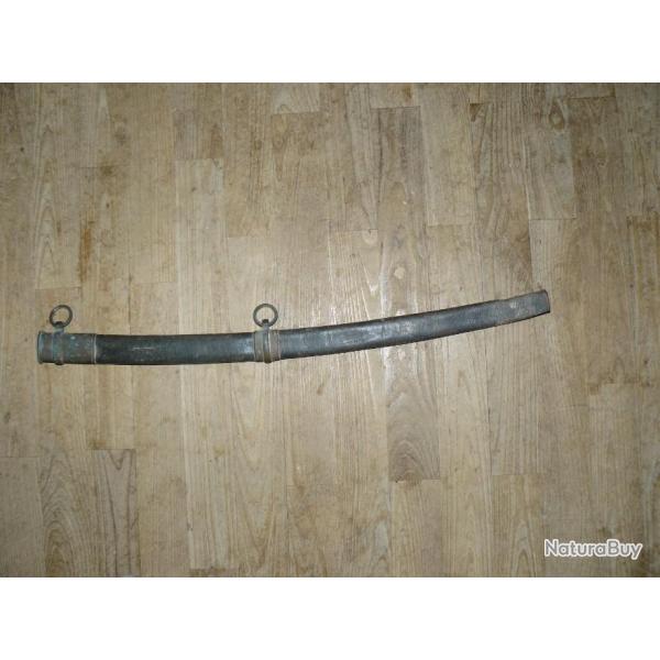 Fourreau en cuir de sabre second empire