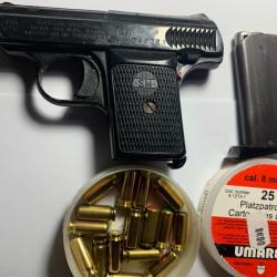 Pistolet alarme . . SM . 110P . très bon état . Fonctionnement super. Aves boite de cartouches .