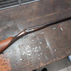 Beau Verney Carron Fusil de Chasse Juxtaposé à chiens exterieur calibre 12/65 18,2 Extracteur