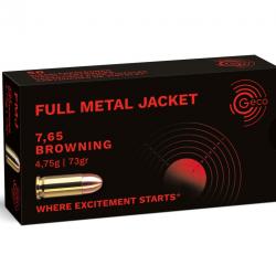 Munitions Geco 7.65 Browning / .32ACP FMJ 4.75g 73gr x5 boites