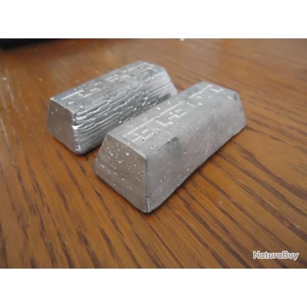 Lingots de plombs purs 9,5 kgs