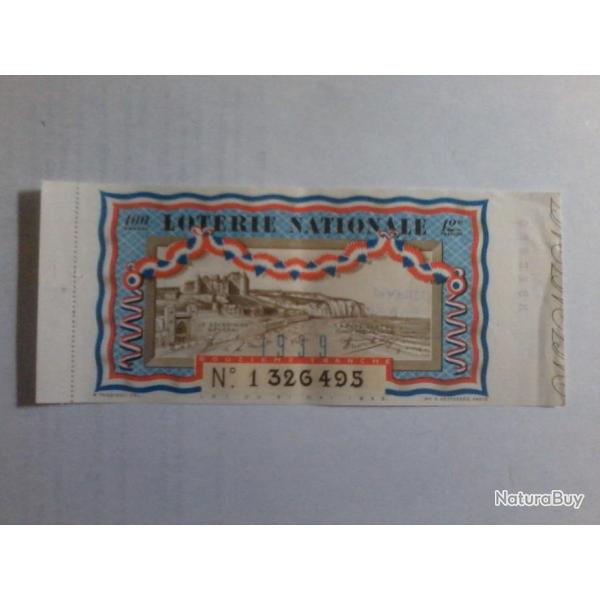 ancien billet loterie Nationale 12 tranche de 1939