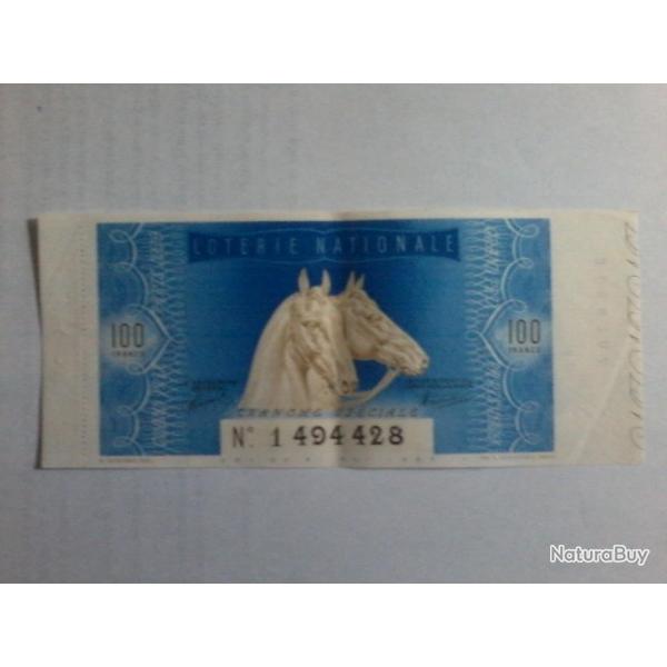 ancien billet loterie Nationale tranche spciale de 1939