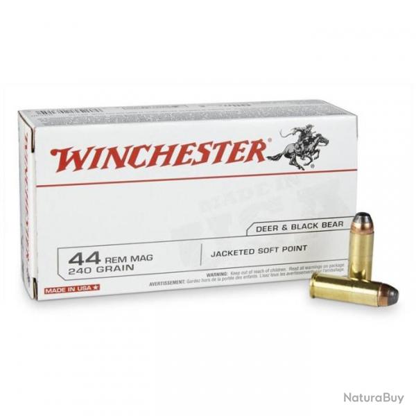 Opration 24.2.1 - Munitions Winchester 44 Rem Mag JSP 15.6g 240gr x10 boites
