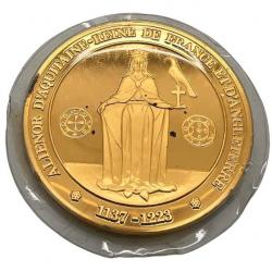 Médaille Aliénor d'Aquitaine Reine de France et d'Angleterre Vermeil