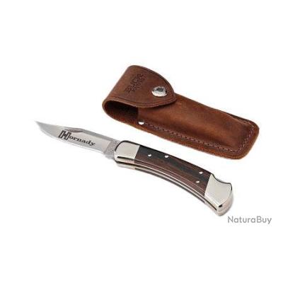 Couteau Pliant Buck 110 Folding Hunter - Bois Whitetail, Acier Inox, Neuf