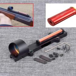 Pack viseur point rouge type Easy Hit Vohm + collimateur laser pour un réglage facile