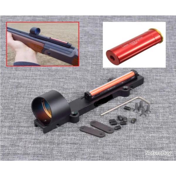 Pack viseur point rouge type Easy Hit Vohm + collimateur laser pour un rglage facile