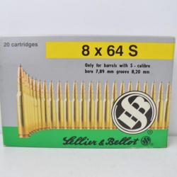 1 boite de balles calibre 8X64S - Sellier & Bellot