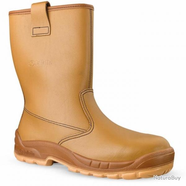 Bottes de scurit Jallatte JALHAKA SAS S3 SRC en cuir coloris naturel