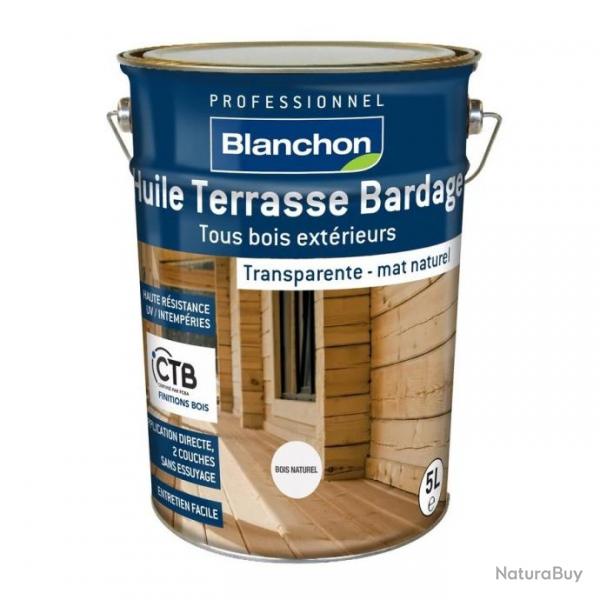 Huile terrasse bardage Blanchon 5L bois gris mat ultra naturel