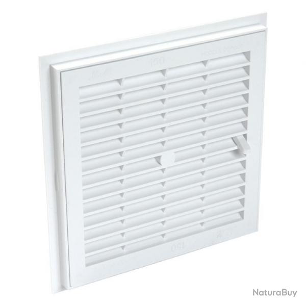 Grille de ventilation Nicoll 1F114 carre  fermeture 176x176mm blanc