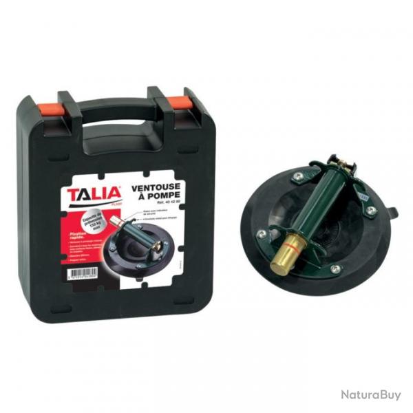 Ventouse simple  pompe Taliaplast 404280 acier D20cm capacit 130kg avec mallette de transport