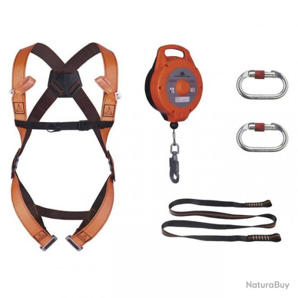 Kit antichute Delta Plus ELARA270 vertical 10m taille S/M/L orange avec rappel automatique