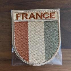 Écusson France Patch drapeau Velcro camouflage kaki armée française