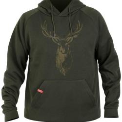 Sweat à capuche motif cerf (Couleur: Vert, Taille: L)