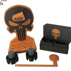 Pack Style Punisher : Boite + 2 speed loader + support revolver + drapeau **S&W 29 et 629**