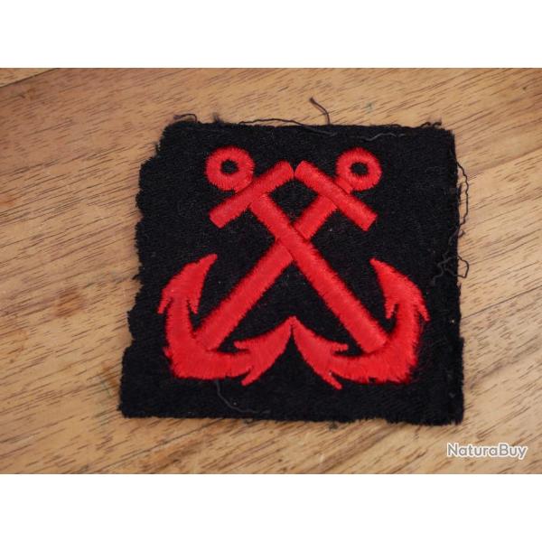 Patch Marine Nationale 2 ancres rouge croises