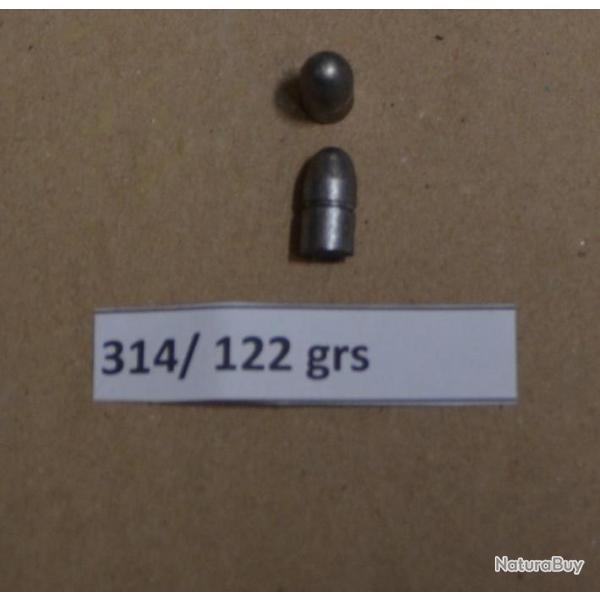 Ogives 314 /122 grs rechargement revolver colt ou autre poudre noire