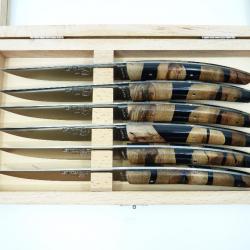 Coffret 6 couteaux de table Le Thiers par Locau Cep de vigne