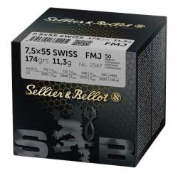 Balles S&B - Cal. 7.5X55 Swiss FMJ