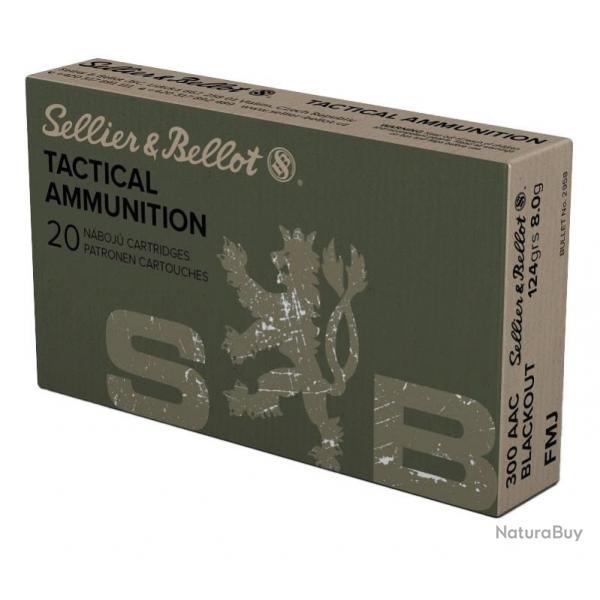 Balles S&B - Cal. 300 AAC Blackout FMJ - 8 g