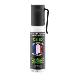 Bombe de défense lacrymogènes Gel CS 80 25 ml