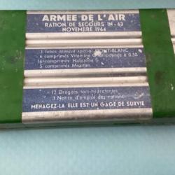 Militaria LOT 6 boîtes de ration de secours 1964