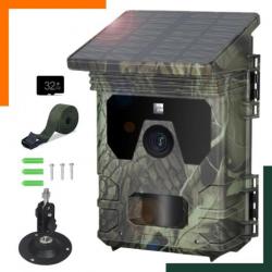 Caméra de chasse solaire 4K 50MP  Vision Nocturne  - Temps déclenchement 0,1s - IP66 - Carte SD 32go